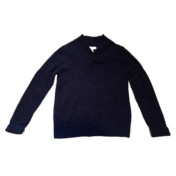 LOGG by H&M Sweater Mens Size Medium Navy V Neck Heavy Wool Pullover Sweater - Picture 1 of 14